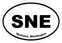 Spokane, Washington Oval Stickers