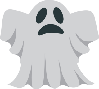Spooky Cartoon Ghost Sticker