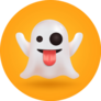 Spooky Ghost Emoji Sticker