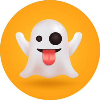 Spooky Ghost Emoji Sticker