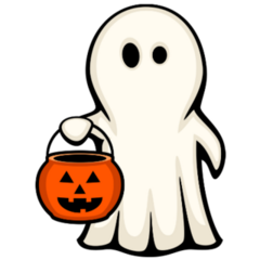 Spooky Ghost Sticker