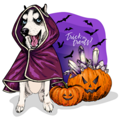 Spooky Husky Sticker