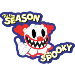 Spooky Season Clown Sticker