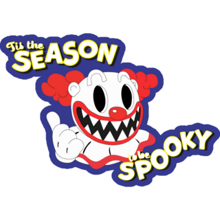 Spooky Season Clown Sticker