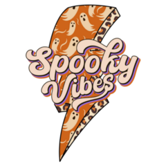 Spooky Vibes Lightning Sticker