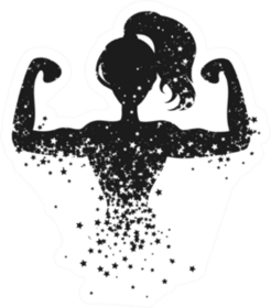 Sport/fitness Poster With Woman Silhouette Sticker