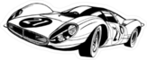 Sports Car Illustration Sticker