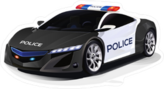 Sports Car Police Cruiser Sticker