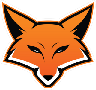 Sports Fox Head Mascot Sticker