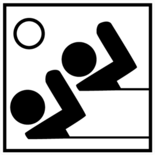 Sports Icon Of Water Polo Square Sticker