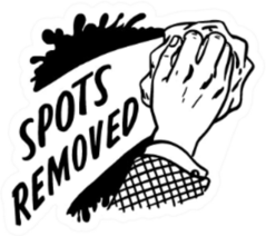 Spots Removed Dry Cleaner Illustration Sticker