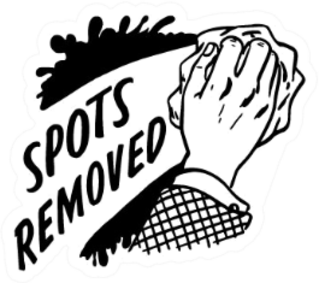 Spots Removed Dry Cleaner Illustration Sticker