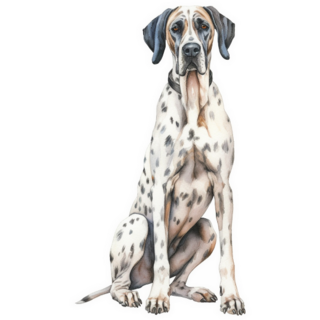 Spotted Great Dane Sticker
