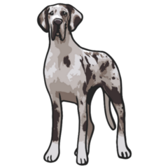Spotted Great Dane Sticker