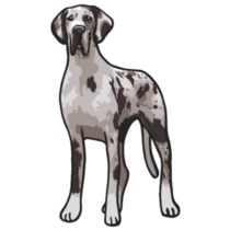 Spotted Great Dane Sticker