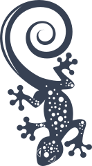 Spotted Lizard Gecko With Swirly Tail Sticker