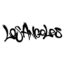 Sprayed Los Angeles Font Graffiti California Sticker