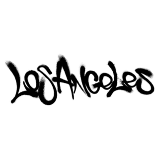 Sprayed Los Angeles Font Graffiti California Sticker