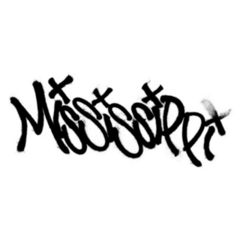 Sprayed Mississippi Font Graffiti Sticker