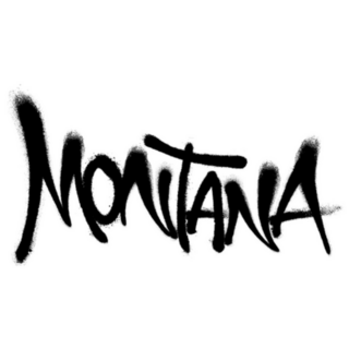 Sprayed Montana Font Graffiti Sticker