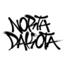 Sprayed North Dakota Font Graffiti Sticker