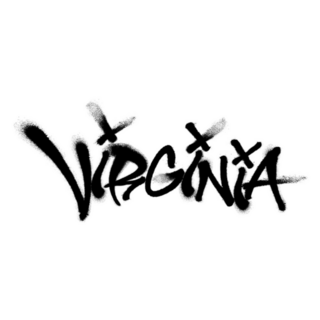 Sprayed Virginia Font Graffiti Typography Sticker