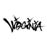 Sprayed Virginia Font Graffiti Typography Sticker
