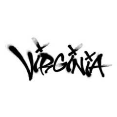 Sprayed Virginia Font Graffiti Typography Sticker