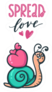 Spread Love Snail Sticker