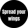 Spread Your Wings Black Sticker