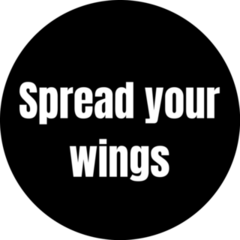 Spread Your Wings Black Sticker