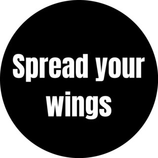 Spread Your Wings Black Sticker
