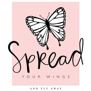 Spread Your Wings Pink butterfly Sticker