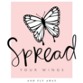 Spread Your Wings Pink butterfly Sticker