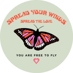 Spread Your Wings Retro Groovy Sticker