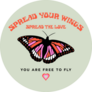 Spread Your Wings Retro Groovy Sticker