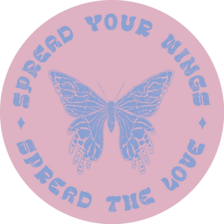 Spread Your Wings. Spread The Love Sticker