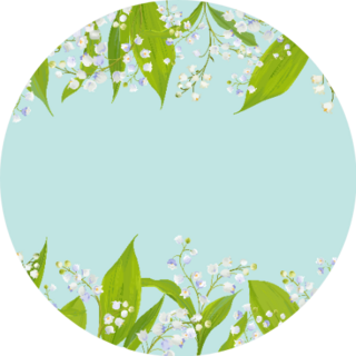 Spring And Summer Floral Lily Frame Sticker