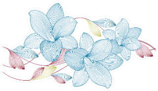 Spring Background With Lily Flowers Sticker