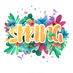 Spring Floral Decoration Sticker