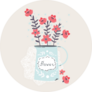 Spring Flowers In Jar Sticker