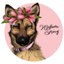 Spring German Shepherd Sticker