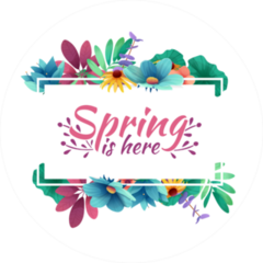 Spring Is Here Card Sticker