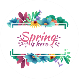 Spring Is Here Card Sticker