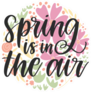 Spring Is In The Air Circle Sticker