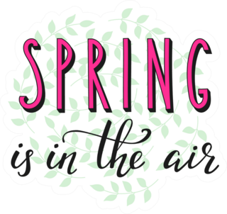 Spring Is In The Air Sticker