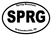 Spring Mountain Oval Sticker