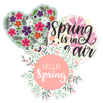Spring Transferable Stickers Spring Stickers & Decals | Floral, Cute, and Seasonal Designs