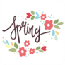 Spring With Flowers Sticker