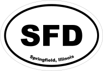 Springfield, Illinois Oval Stickers